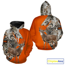 Load image into Gallery viewer, Deer Hunting Orange Camo 3D Winter Forest Full Printing Custom Name Shirts Hunting Gifts NHT200