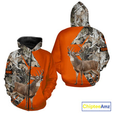 Load image into Gallery viewer, Deer Hunting Orange Camo 3D Winter Forest Full Printing Custom Name Shirts Hunting Gifts NHT200