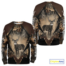 Load image into Gallery viewer, Whitetail Deer Hunting 3D All Over Printed Hoodie, Long Sleeve Hunting Shirt For Men NHT339