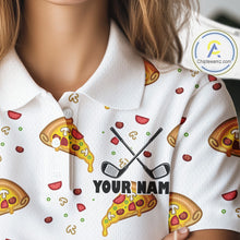 Load image into Gallery viewer, Funny Pizza Pattern Golf Shirt Women's Polo Shirts, Best Golf Polo Golf Shirt For Team NHT777