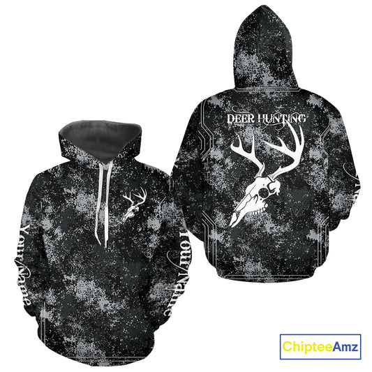 Deer Hunting Deer Skull Antlers Hunter Vintage Grunge Hunting Gift, Gift For Hunter NHT1364