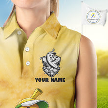 Load image into Gallery viewer, Funny Banana Sleeveless Womens Golf Polo Shirts Custom Name, Golf Shirt For Mom, Golf Gift NHT745