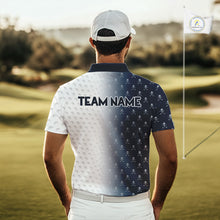 Load image into Gallery viewer, Personalized Skull Mens Golf Polo Shirt Custom Team Name Golf Ball Pattern Polo 
