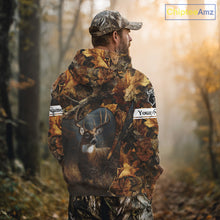 Load image into Gallery viewer, Season Deer Hunting Shirt Brown Camo Fall Pattern 3D Custom Name Clothes For Hunters NHT133