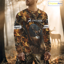Load image into Gallery viewer, Season Deer Hunting Shirt Brown Camo Fall Pattern 3D Custom Name Clothes For Hunters NHT133