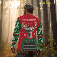 Load image into Gallery viewer, Merry Huntmas Deer Hunting Christmas Gifts, Personalized Huntmas Deer Hunting Shirt NHT307