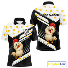 Load image into Gallery viewer, Funny golf polo shirt custom name chicken golf shirt for men