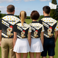 Load image into Gallery viewer, Funny Golf Polo Shirt Custom Name Chicken Golf Shirt For Men, Funny Golf Shirt For Team NHT947