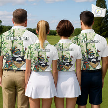 Load image into Gallery viewer, Funny Tropical Bamboo Panda Bear Apparel, Custom Name Performance Golf Jersey For Men NHT958
