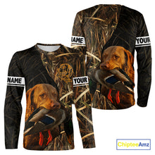 Load image into Gallery viewer, Chesapeake Bay Retriever Duck Hunting Dog Waterfowl Camo Full Printing Shirts, Hunting Gift NHT176