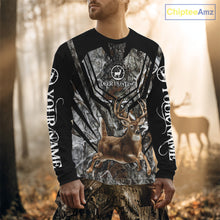 Load image into Gallery viewer, Whitetails Jumping Deer Hunting Camouflage Custom Name Shirts, Best Deer Hunting Camo Winter NHT186
