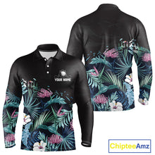Load image into Gallery viewer, Custom Name Tropical Print Polo Shirt – Stylish Animal Print Golf Polo For Men NHT856