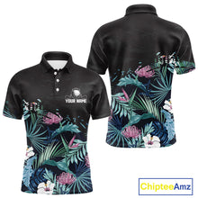 Load image into Gallery viewer, Custom Name Tropical Print Polo Shirt – Stylish Animal Print Golf Polo For Men NHT856