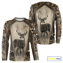 Load image into Gallery viewer, Whitetail Deer Hunting Season Shirt 3D Buck Design Custom Hunting Gift, Deer Hunting Shirt NHT331