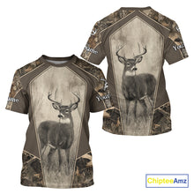 Load image into Gallery viewer, Whitetail Deer Hunting Season Shirt 3D Buck Design Custom Hunting Gift, Deer Hunting Shirt NHT331
