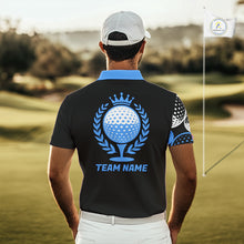 Load image into Gallery viewer, Golf Balls Blue Pattern Mens Golf Polo Shirts Custom Golf Apparel For Familly Team Shirt NHT707