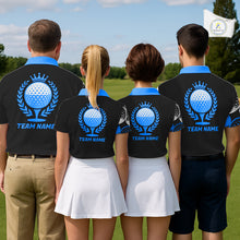 Load image into Gallery viewer, Golf Balls Blue Pattern Womens Golf Polo Shirts Custom Golf Apparel For Familly Team Shirt NHT707