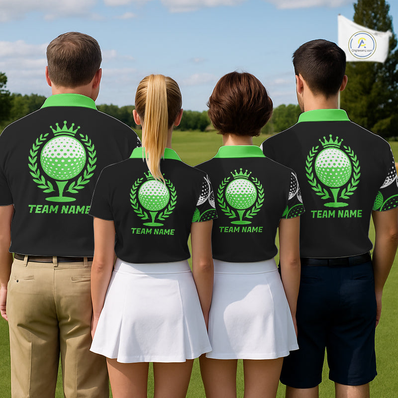 Golf Balls Green Pattern  Womens Golf Polo Shirts Custom Golf Apparel For Familly Team Shirt NHT709