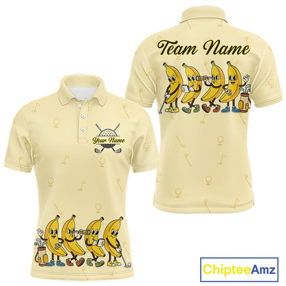 Funny Banana Mens Golf Polo Shirts Team, Mens Golf Jerseys For Golfer, Golf Gifts NHT908