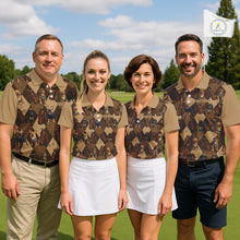 Load image into Gallery viewer, Funny Dog Pattern Golf Polo Shirt For Team, Best Golf Dog Custom Pet For Golf Lovers NHT566