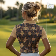 Load image into Gallery viewer, Funny Dog Pattern Womens Golf Polo Shirt For Team, Best Golf Dog Custom Pet For Golf Lovers NHT566