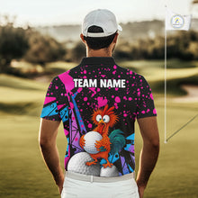 Load image into Gallery viewer, Colorful Funny Chicken Golf Jersey for Men – Golf League Team Shirt