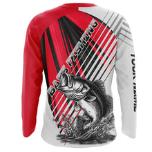 Load image into Gallery viewer, Largemouth Bass Fishing Shirts Long Sleeve Customize Name, Personalized Fishing Gift NHT381