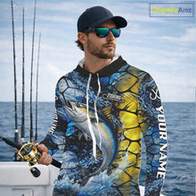 Load image into Gallery viewer, Tuna Fishing Customize Name Long Sleeve Fishing Shirts, Personalized Tuna Fishing Gift NHT438