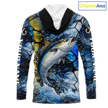 Load image into Gallery viewer, Tuna Fishing Customize Name Long Sleeve Fishing Shirts, Personalized Tuna Fishing Gift NHT438