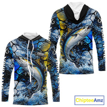 Load image into Gallery viewer, Tuna Fishing Customize Name Long Sleeve Fishing Shirts, Personalized Tuna Fishing Gift NHT438