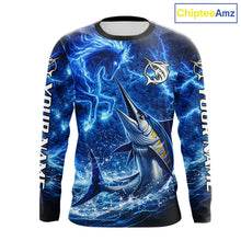 Load image into Gallery viewer, Marlin &amp; Blue Thunder Horse Fishing Shirt Long Sleeve, Marlin Fishing Shirt For Men NHT450