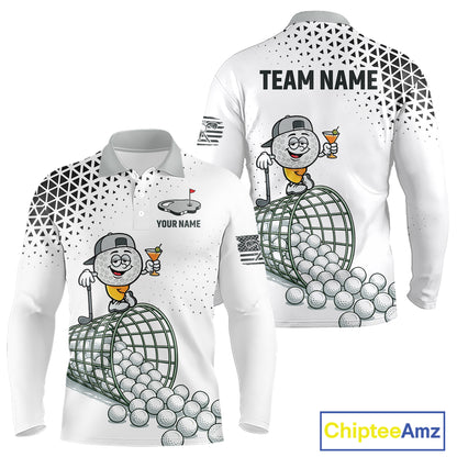 Funny Custom Mens Golf Polo Shirt, Personalized Drinking Golf Jersey, Custom Golf Outfit For Familly Team Shirt NHT697