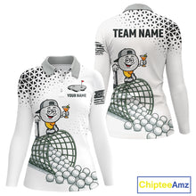 Load image into Gallery viewer, Funny Custom Womens Golf Polo Shirt, Personalized Drinking Golf Jersey, Custom Golf Outfit For Familly Team Shirt NHT697