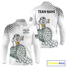 Load image into Gallery viewer, Funny Custom Mens Golf Polo Shirt, Personalized Drinking Golf Jersey, Custom Golf Outfit For Familly Team Shirt NHT697