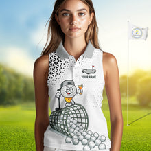 Load image into Gallery viewer, Funny Custom Womens Sleeveless Golf Polo Shirt, Personalized Drinking Golf Jersey, Custom Golf Outfit For Familly Team Shirt NHT697