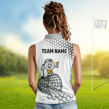 Load image into Gallery viewer, Funny Custom Womens Sleeveless Golf Polo Shirt, Personalized Drinking Golf Jersey, Custom Golf Outfit For Familly Team Shirt NHT697