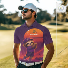 Load image into Gallery viewer, Orange and purple sports jersey with a logo and 'Your Name' text on a gray background.