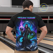 Load image into Gallery viewer, Custom Personalized Team Bowling Jersey With Name, Men's Grim Reaper Bowling Shirt &amp; Quarter Zip NHT1200
