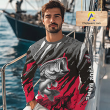 Load image into Gallery viewer, Personalized Bass Fishing Sport Jerseys, Bass Fishing Shirts Long Sleeve For Men NHT457