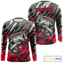 Load image into Gallery viewer, Personalized Bass Fishing Sport Jerseys, Bass Fishing Shirts Long Sleeve For Men NHT457