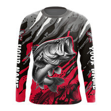 Load image into Gallery viewer, Personalized Bass Fishing Sport Jerseys, Bass Fishing Shirts Long Sleeve For Men NHT457