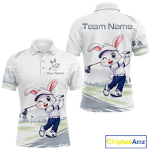 Load image into Gallery viewer, Custom Bunny Golf Polo Shirt – Personalized Rabbit Golf Shirt, Funny Golfer Gift For Men 