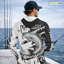 Load image into Gallery viewer, Chinook Salmon (King Salmon) Fishing Black White Camo Performance Fishing Shirts NHT462