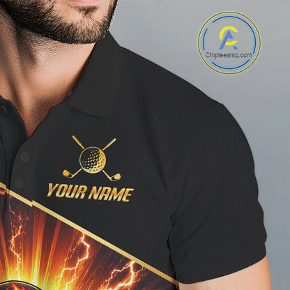 Funny Golf Ball Mens Golf Polo Shirts Custom Golf And Beer Golf Apparel For Golfer NHT899