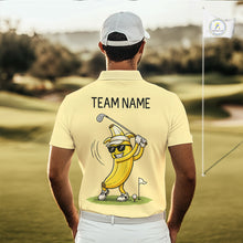 Load image into Gallery viewer, Funny Banana Mens Golf Polo Shirt, Custom Golf Polo For Men, Golf Apparel Gift For Golf Lovers NHT905