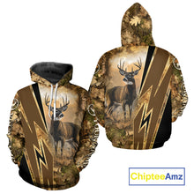 Load image into Gallery viewer, Deer Hunting Custom Name Camouflage Hunting Clothes, Deer Sweatshirt for Men NHT376