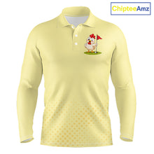 Load image into Gallery viewer, Personalized Funny Chicken Golf Polo Shirt for Men – Play Happy Swing Smile Repeat