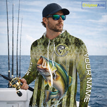 Load image into Gallery viewer, Custom Bass Fishing Shirt 3D Personalized Team Name Long Sleeve Hooded UV Protection Fishing Jersey For Men