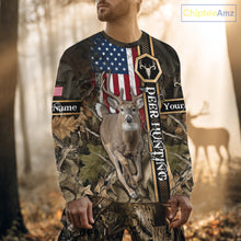 Load image into Gallery viewer, Deer Hunting Shirt US Flag 3D All Over Print, Hunting Clothes for Deer Hunting Season NHT165