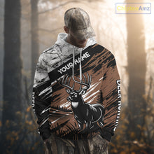 Load image into Gallery viewer, Deer Hunting Shirt 3D All Over Print Brown Black Gray Camo Deer With TX Flag Season NHT65